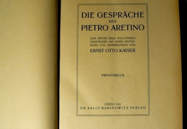 Die Gespräche des Pietro Aretino. BU007